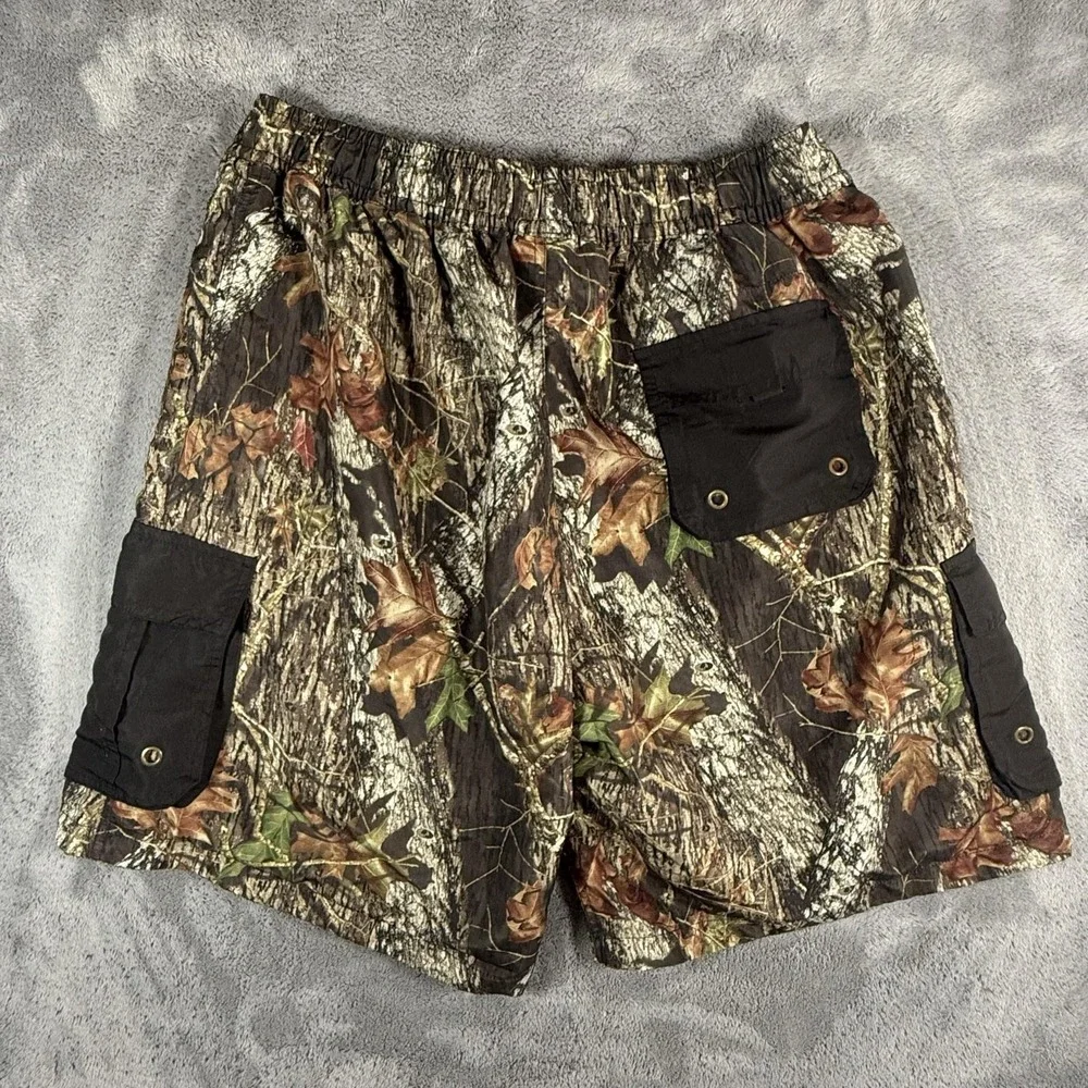Wilderness Dreams Swim Shorts Mens Size XL Brown Camo Cargo Microfiber Hunting